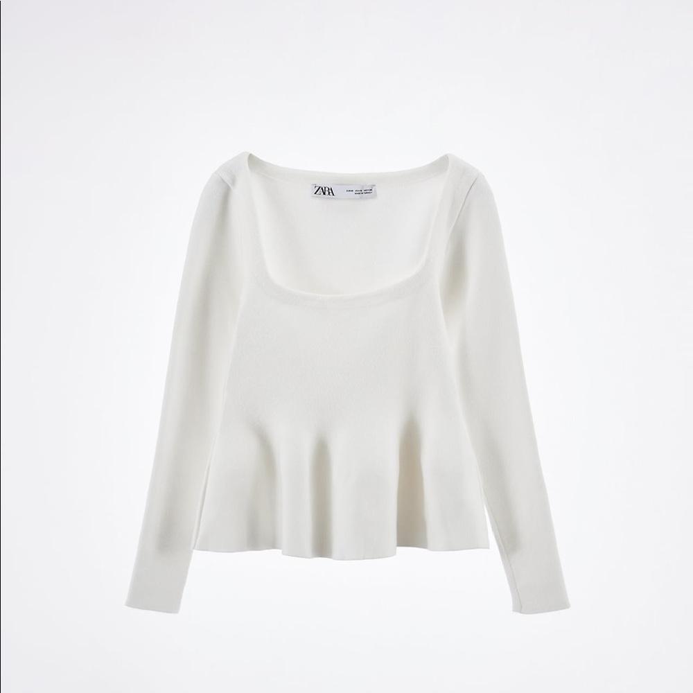 ZARA NWT Peplum Sweater / Top